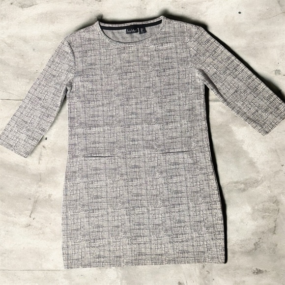 Nicole‎ Miller Gray and black Long Sleeve Dress - Picture 11 of 11